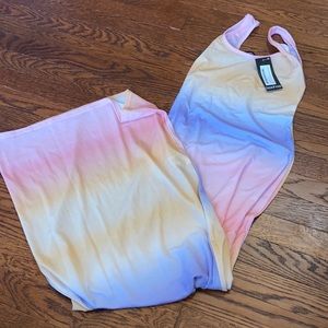 Boohoo maxi tie dye dress